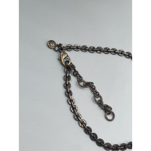 J. CREW Fan Fringe Flower Purple Orange Gold Tone Statement Bib Necklace - Picture 7 of 16